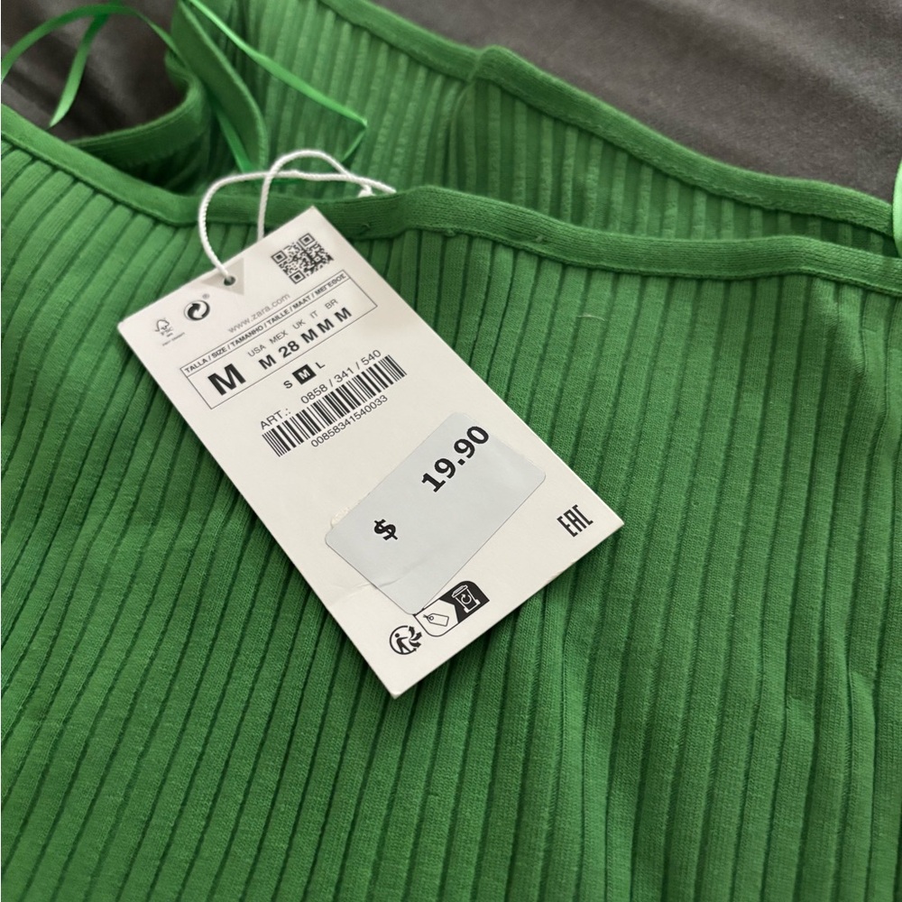 Green Ribbed Dress - Picture 3 of 3